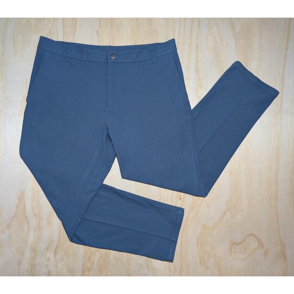 Lululemon Men's 36 Commission Pant Iron Slate Blue Warpstreme Golf Chino